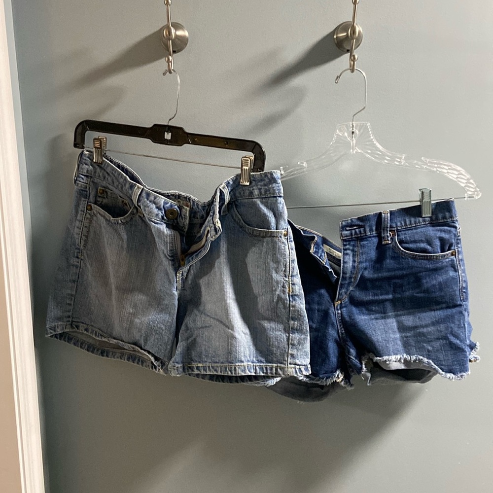 2 pairs of jean shorts. Levi’s and Gap